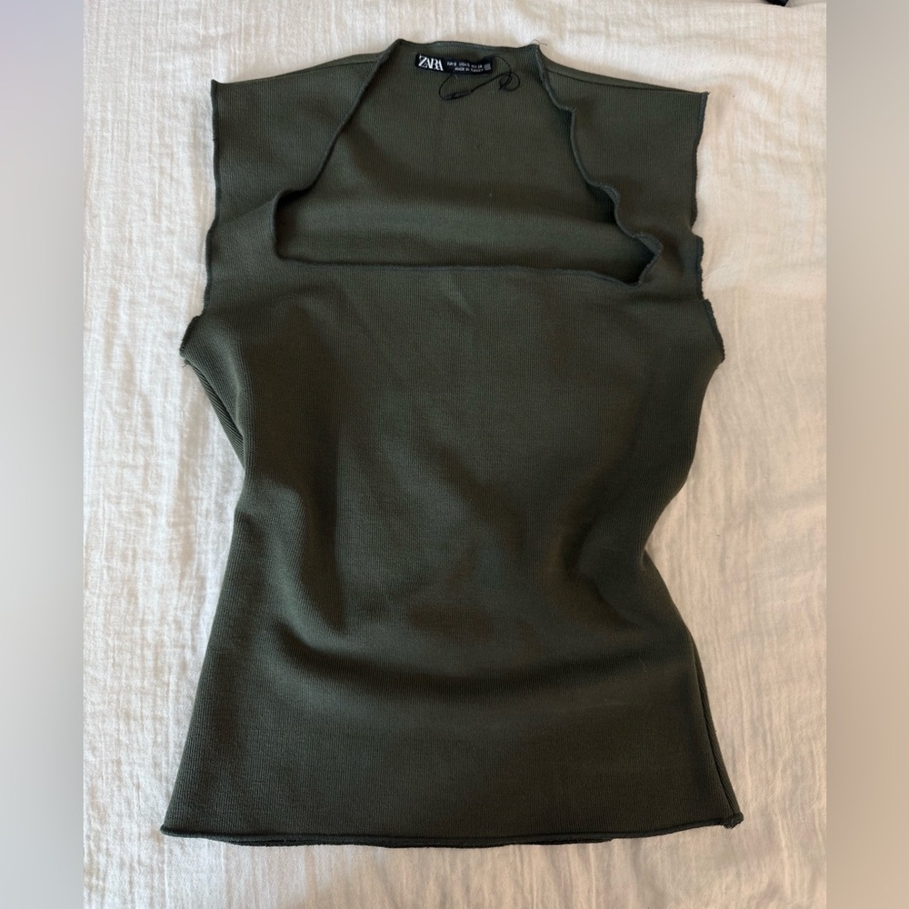 Zara Olive Green Top